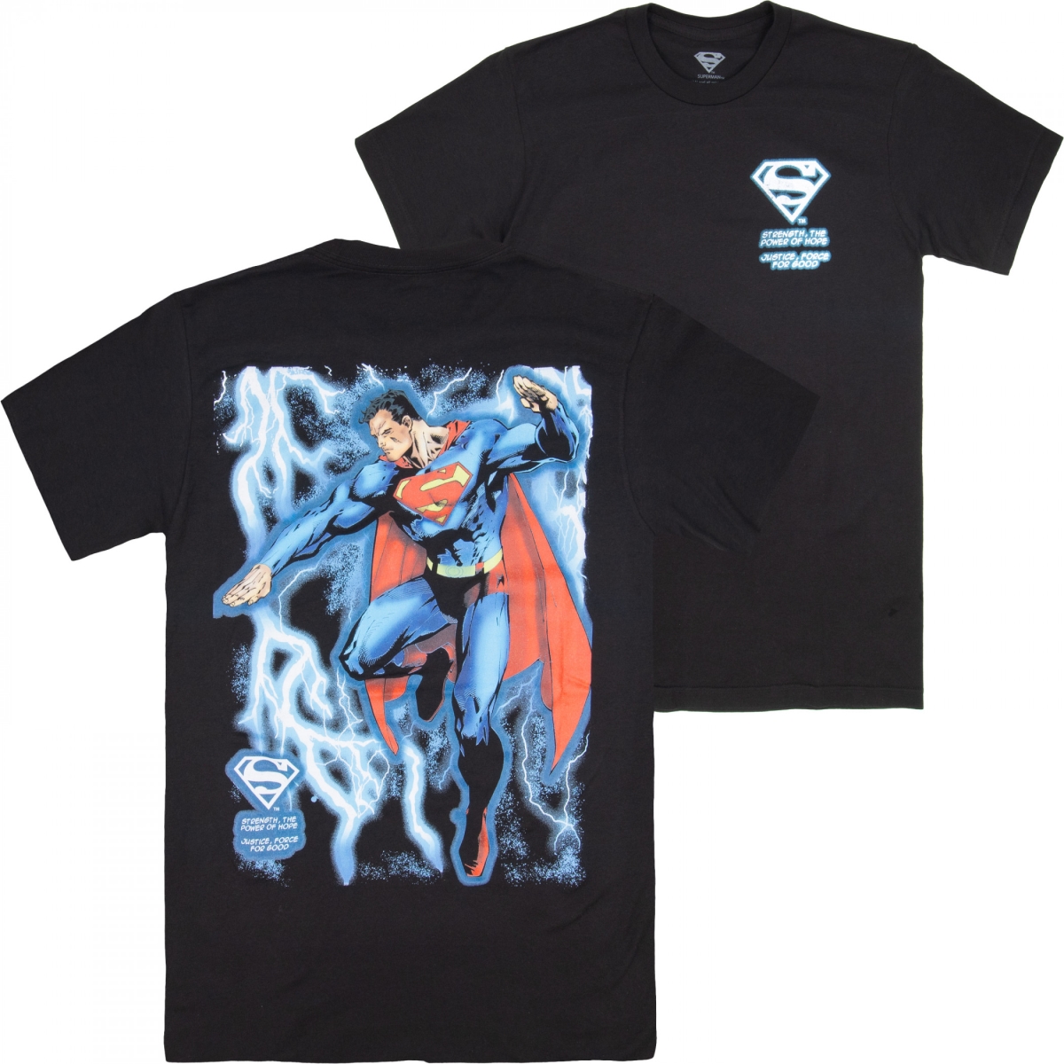 891141-medium Lightning Oversize Print Front & Back T-Shirt, Black - Medium