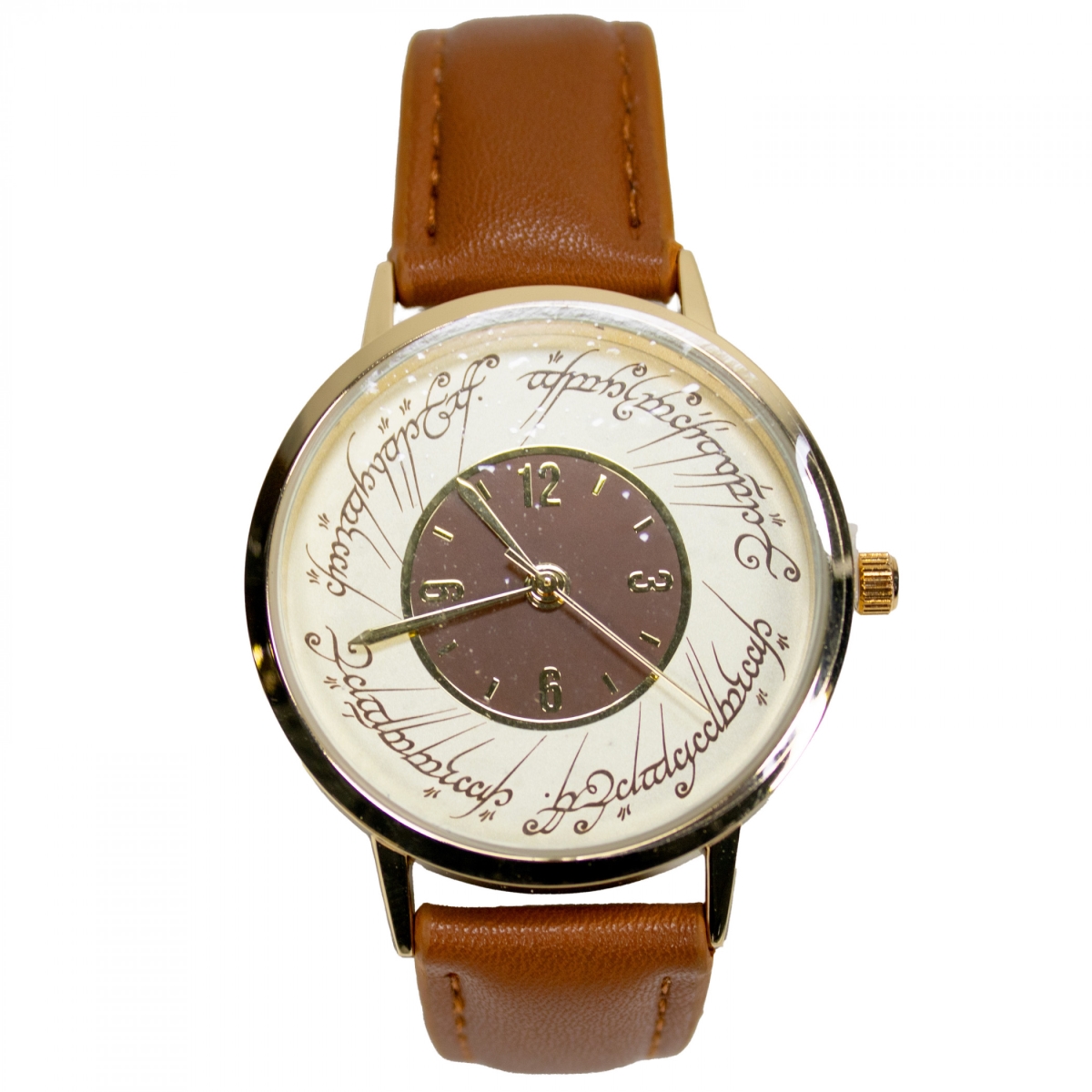 890481 Watch Face with Leather Printed Band