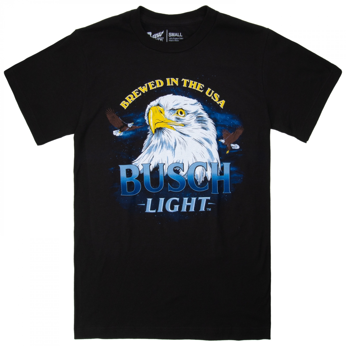 891065-small Light Brewed in the USA Bald Eagle T-Shirt, Black - Small