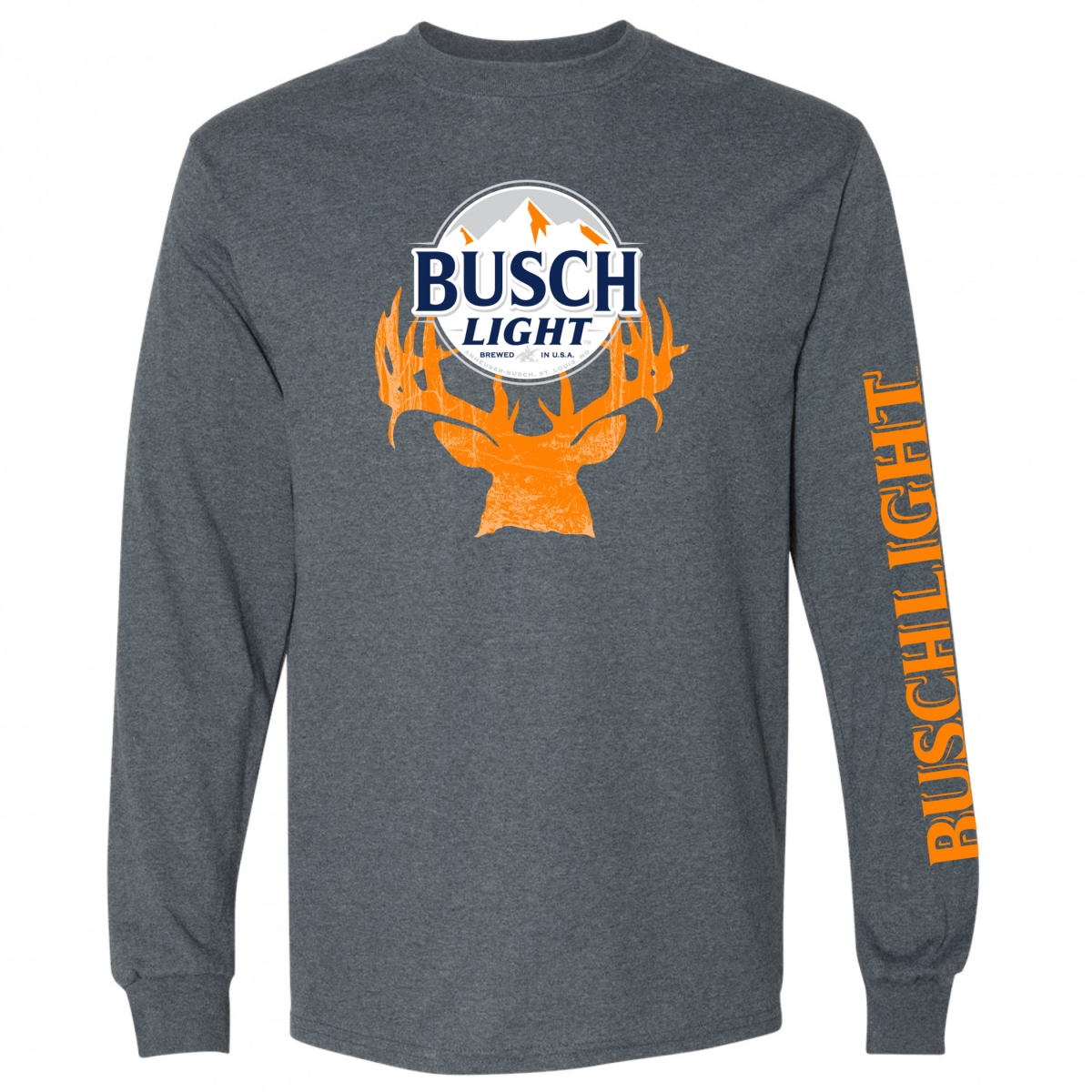 891102-medium Light Deer Hunter Logo Long Sleeve Shirt - Medium