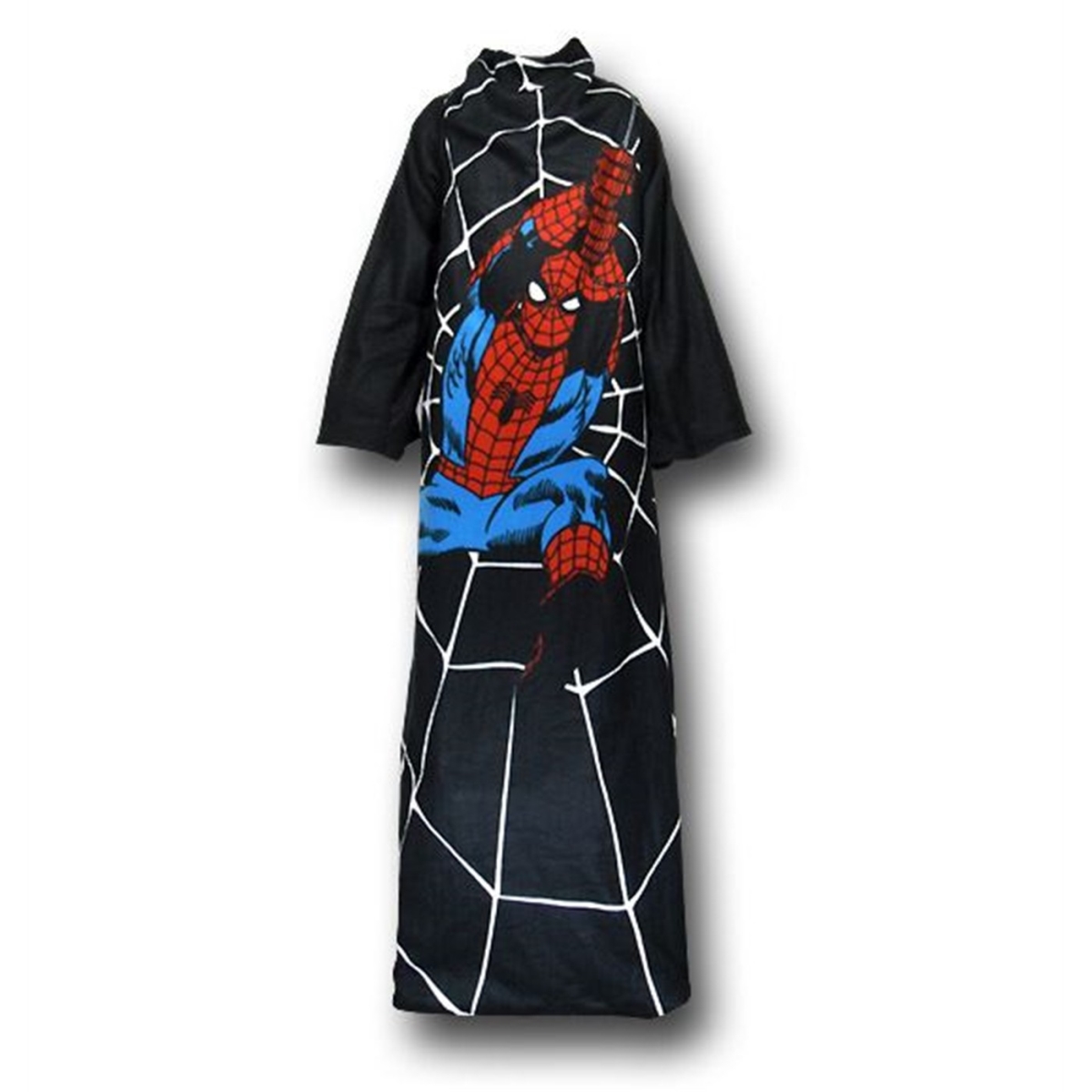 Picture of Spider Man snugyspideradult Spiderman Adult Black Sleeved Blanket