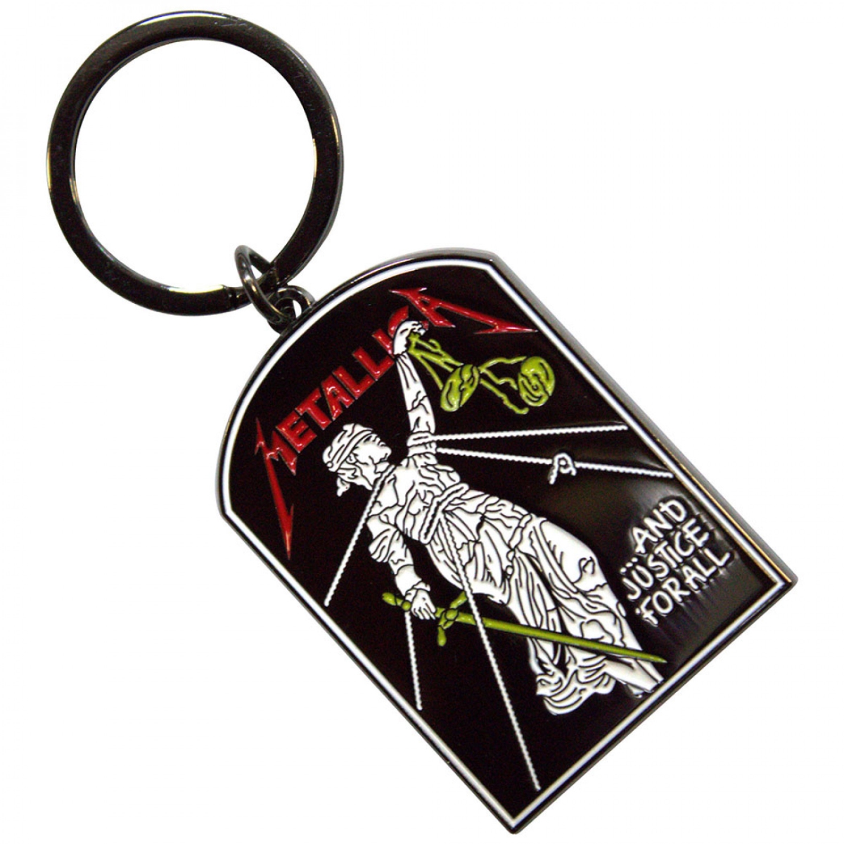 894709 Justice for All Tombstone Enamel Keychain