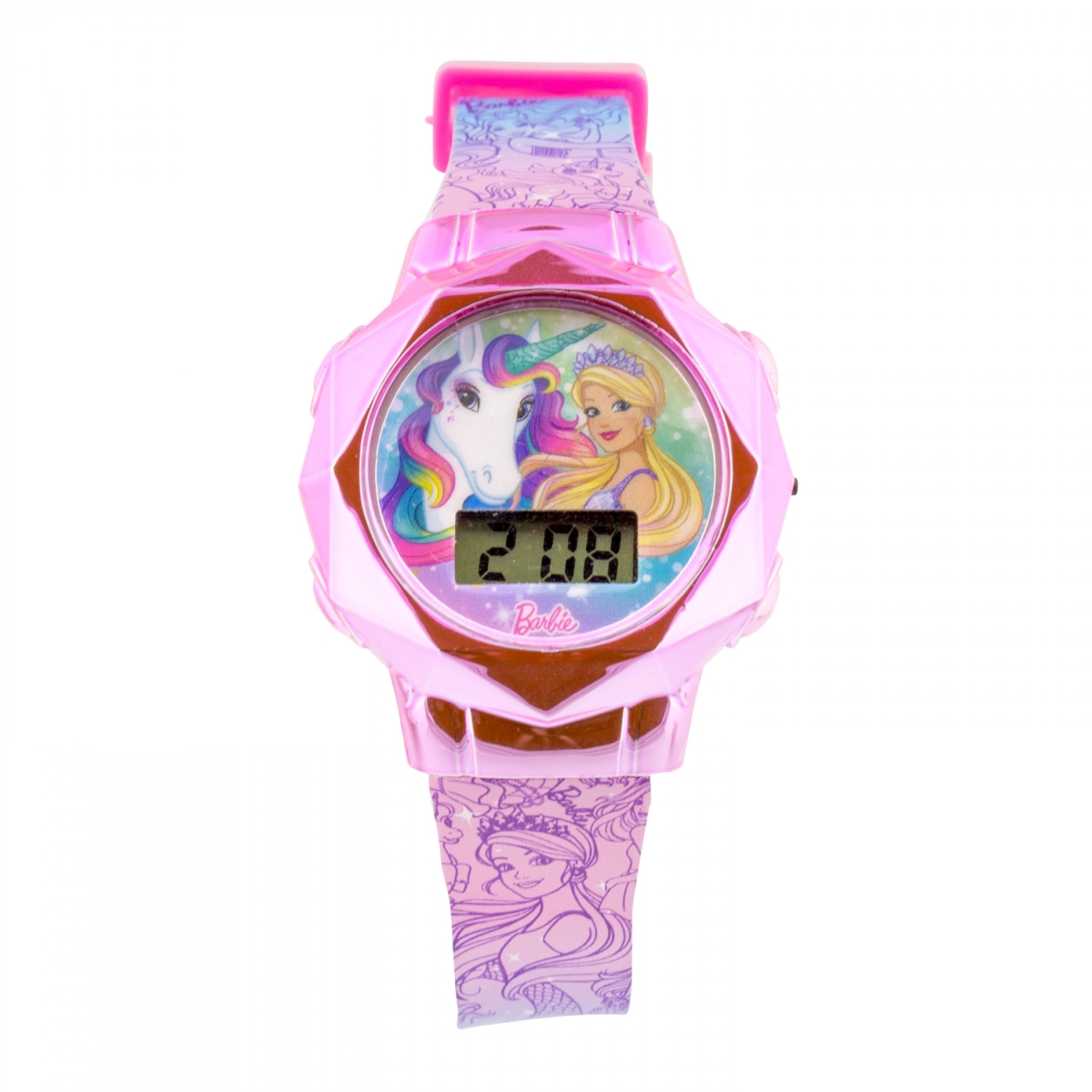 Picture of Barbie 889178 Rainbow Glitter Kids Watch with Silicone Band
