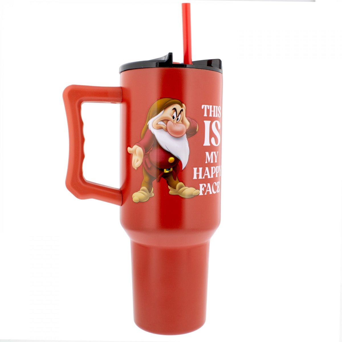 887362 40 oz Grumpy This Is My Happy Face Straw Tumbler