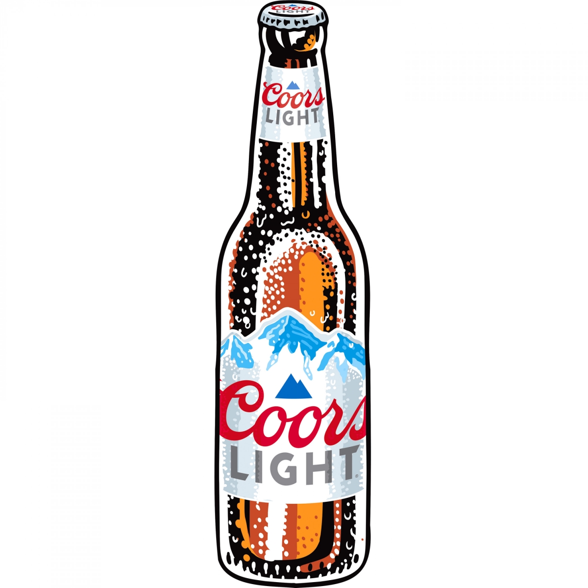 890018 Light Frosty Bottle Metal Sign