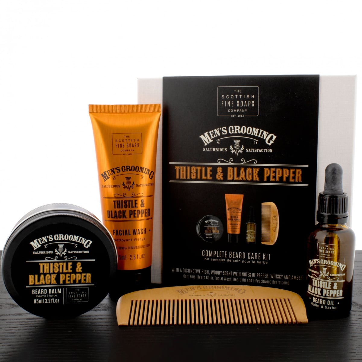 888814 Scottish Thistle & Black Pepper Face & Beard Care Kit
