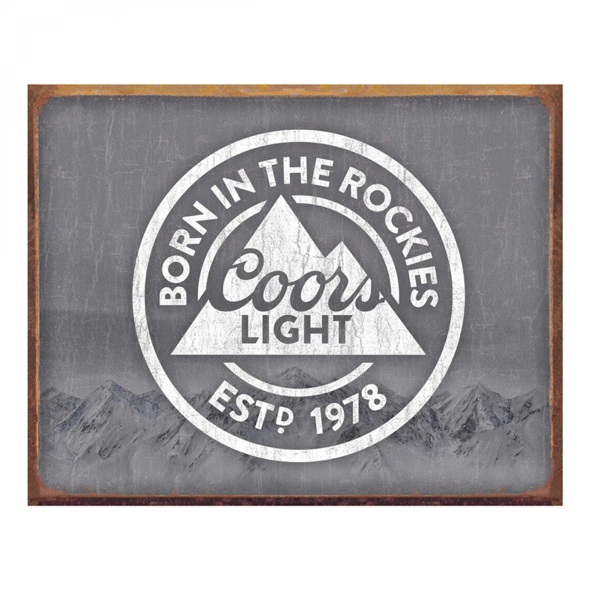 891187 Light Born in The Rockies Tin Sign