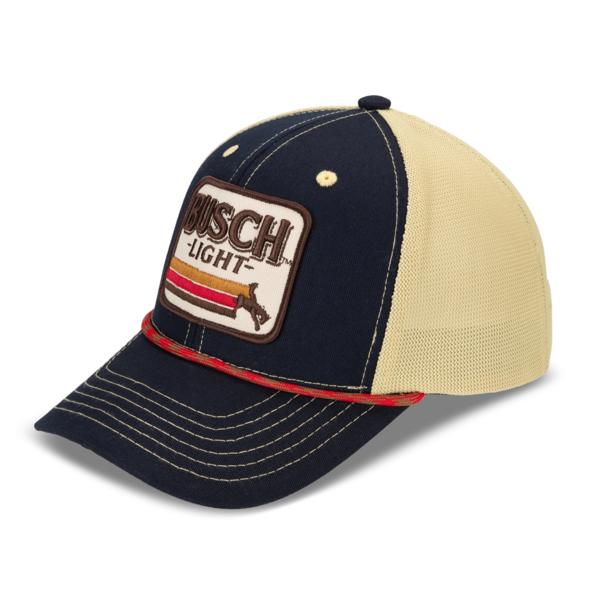 891281 Light Striped Cowboy Embroidered Patch Hat