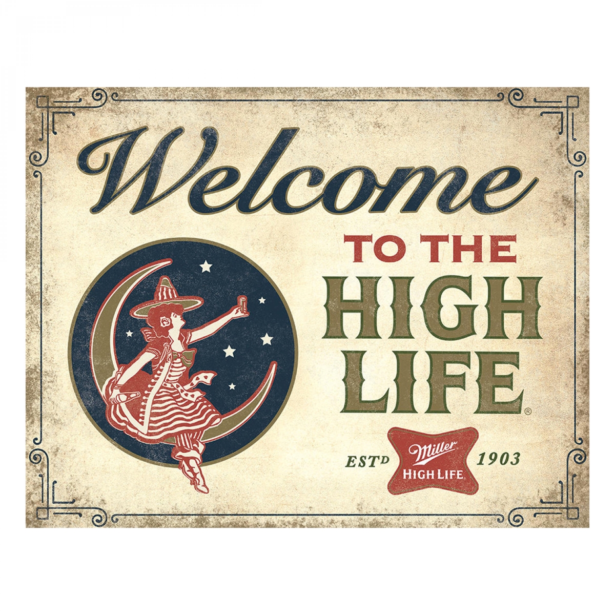 891171 Welcome Tin Sign