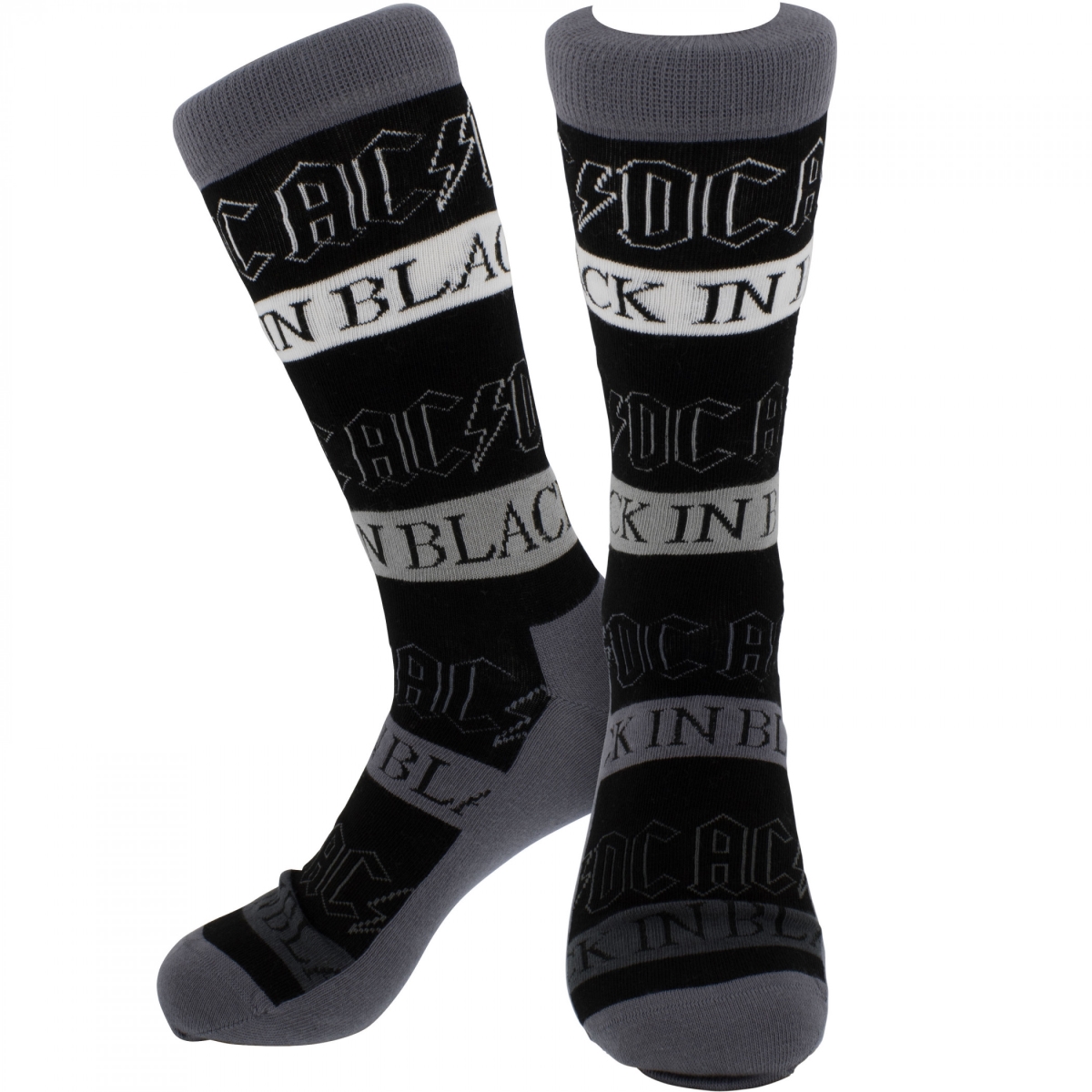 AC & DC Back in Black Ankle Socks
