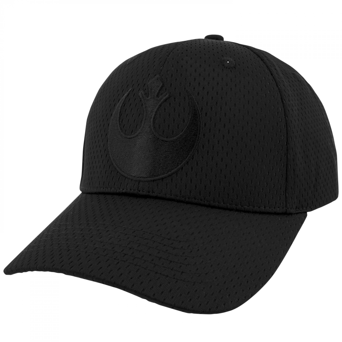 888166 Rebel Alliance Logo Black on Black Snapback Hat