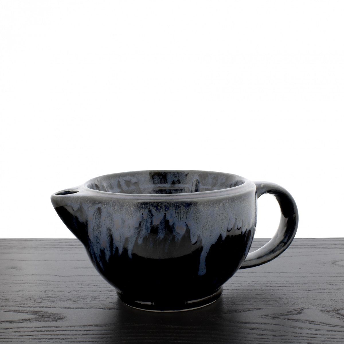 OP-WCS-551 Hand Thrown Shaving Scuttle, Two-Toned Blue