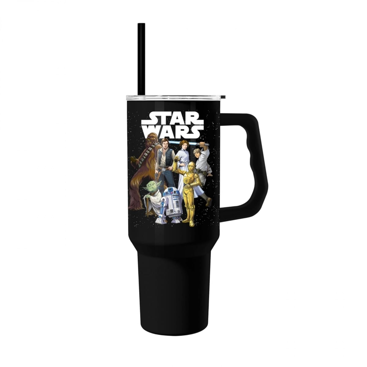 Picture of Star Wars 893135 40 oz Group with Handle & Straw Stainless Steel Tumbler