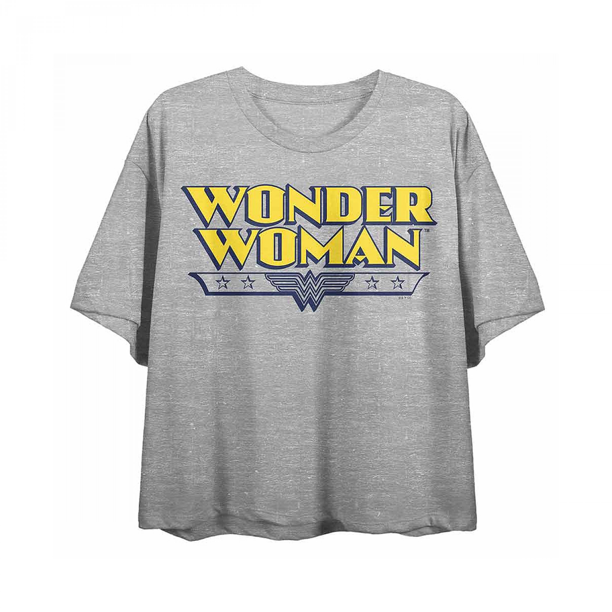 890354-small DC Comics Crop T-Shirt, Gray - Small