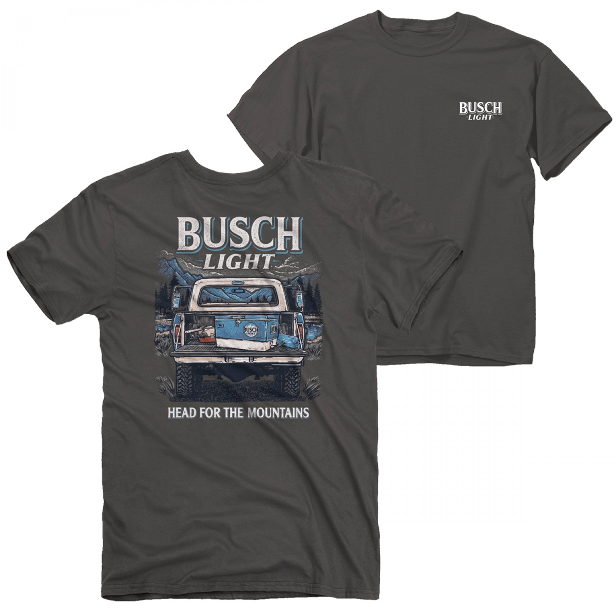 890535-medium Light Trucking in The Mountains Front & Back T-Shirt - Medium