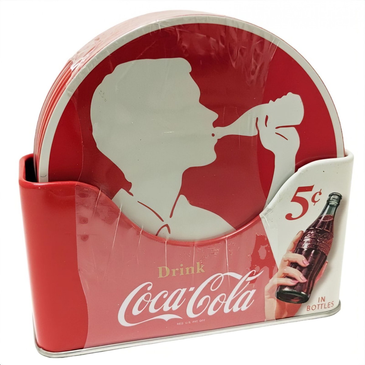 892320 Drink Up Coaster Set with Holder