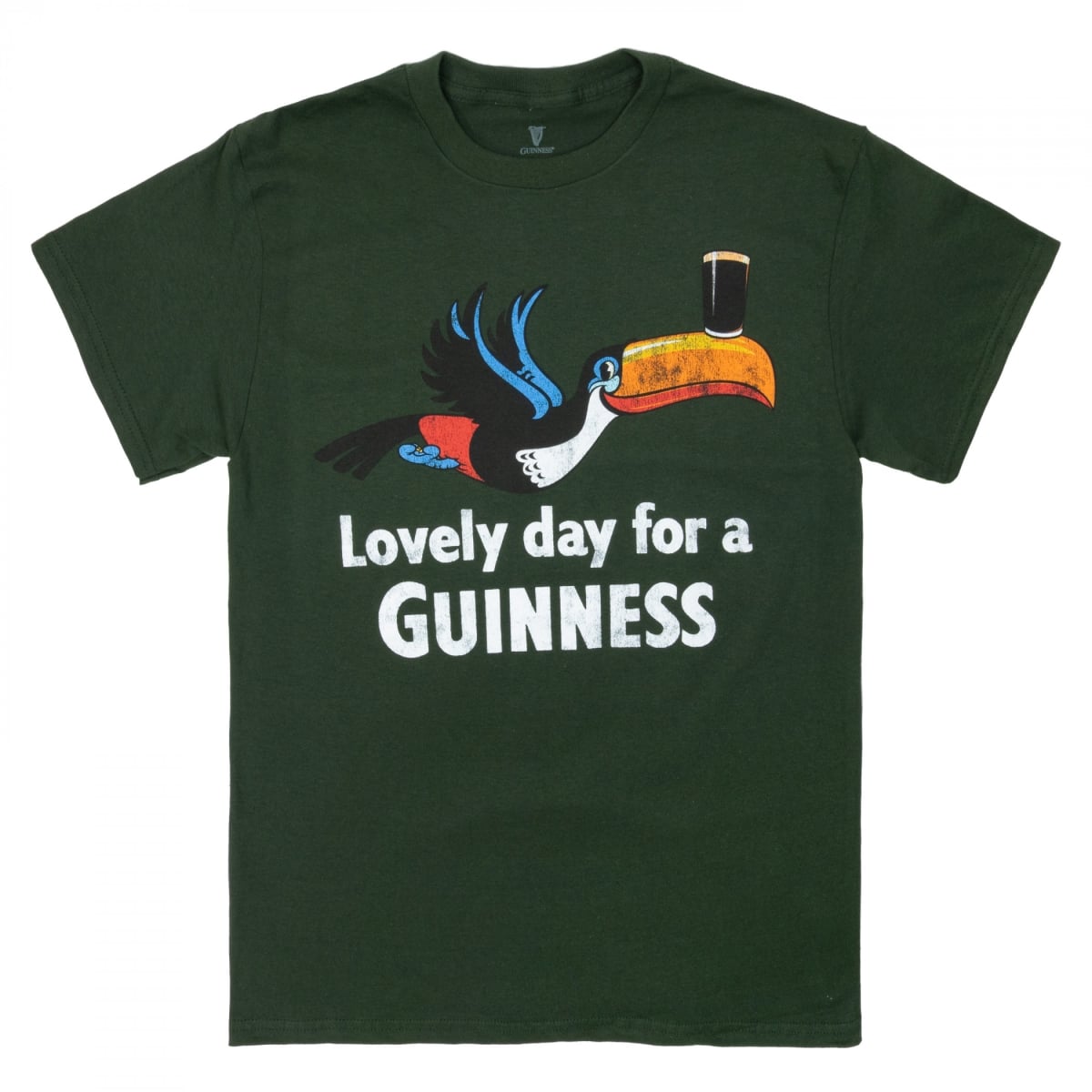 892532-medium Lovely Day Toucan T-Shirt, Hunter Green - Medium