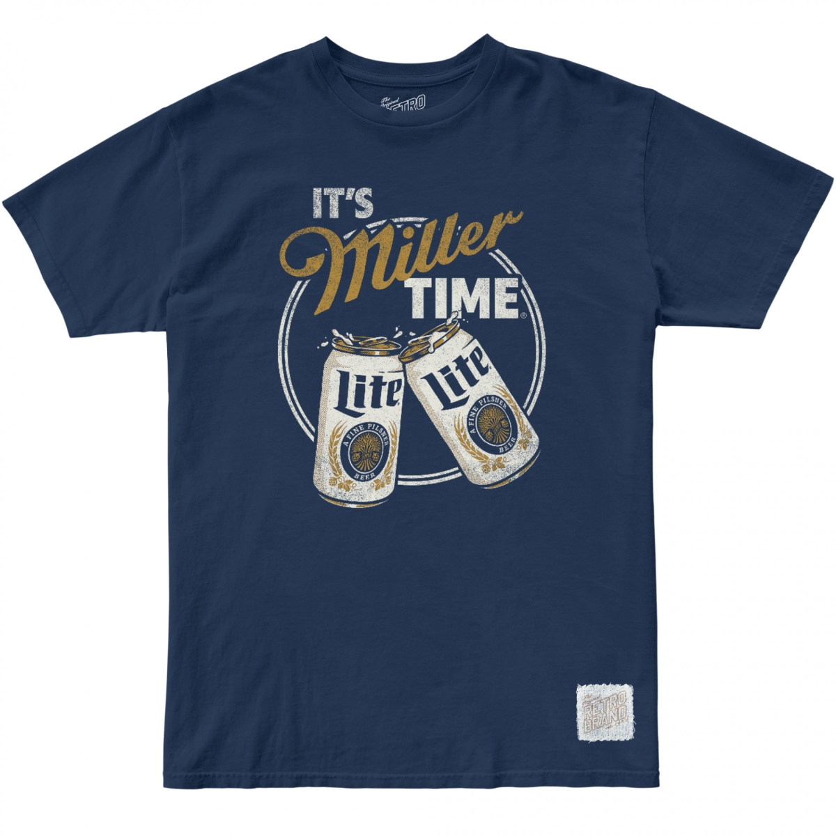 895123-large Its Miller Time Cheers T-Shirt for Men, Blue - Large