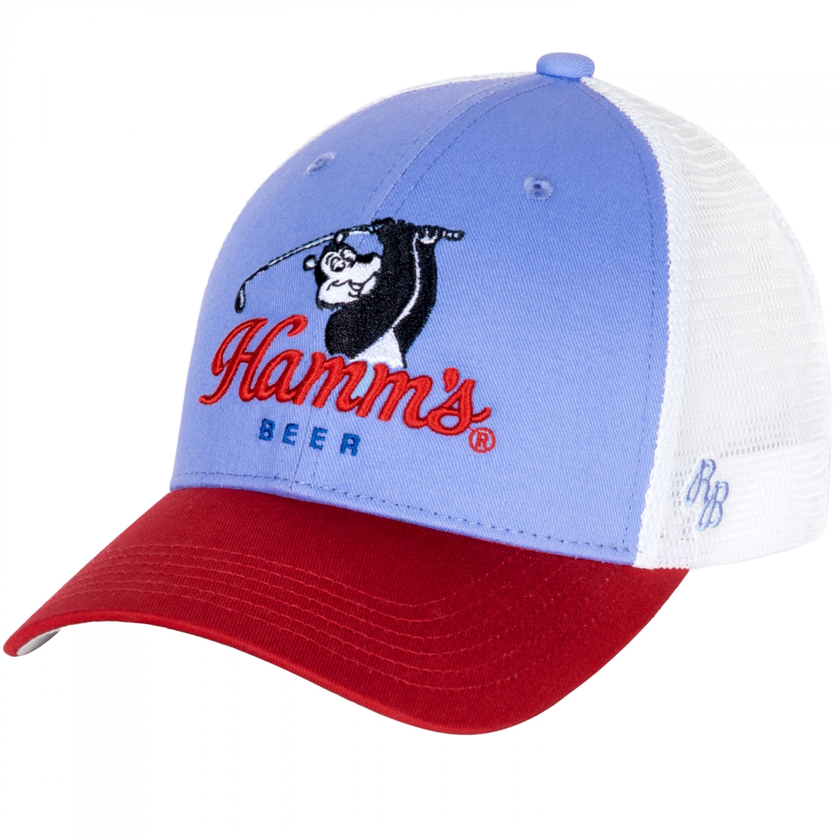 896212 Beer Golfing Embroidered 3-Tone Adjustable Hat