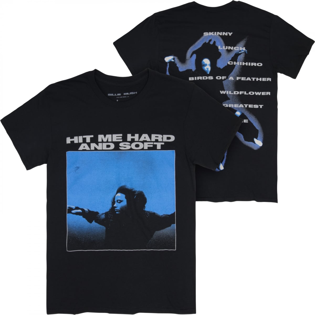 895521-2xlarge Hit Me Hard & Soft Front & Back Print T-Shirt, Black - 2XL