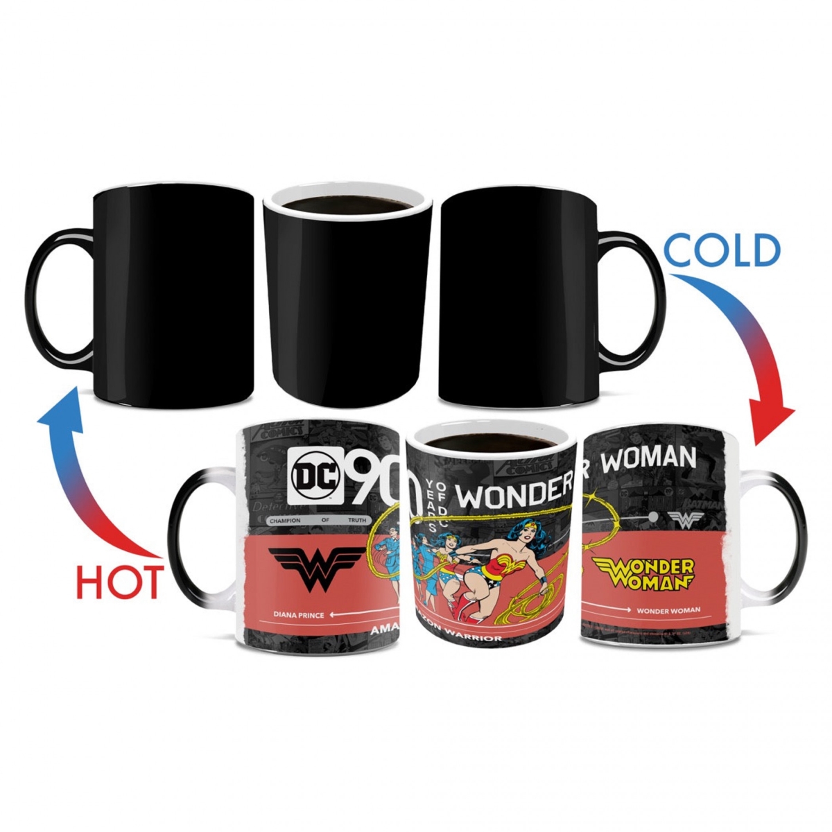Picture of Wonder Woman 898197 DC 90th Morphing Heat Change Mug