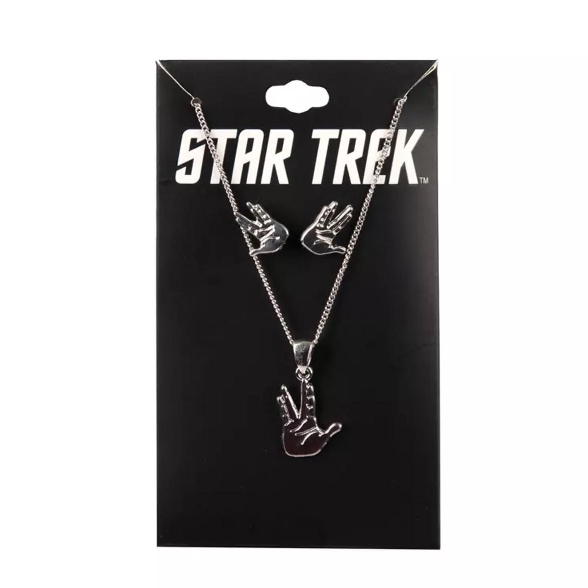 896236 Vulcan Salute Earrings & Necklace Set