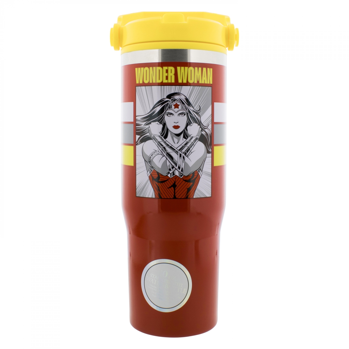 Picture of Wonder Woman 893564 30 oz Striped Panel-Stainless Steel Water Bottle