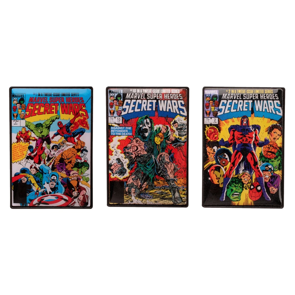 897949 Secret Wars Comic Cover Collectors Edition Pin Set