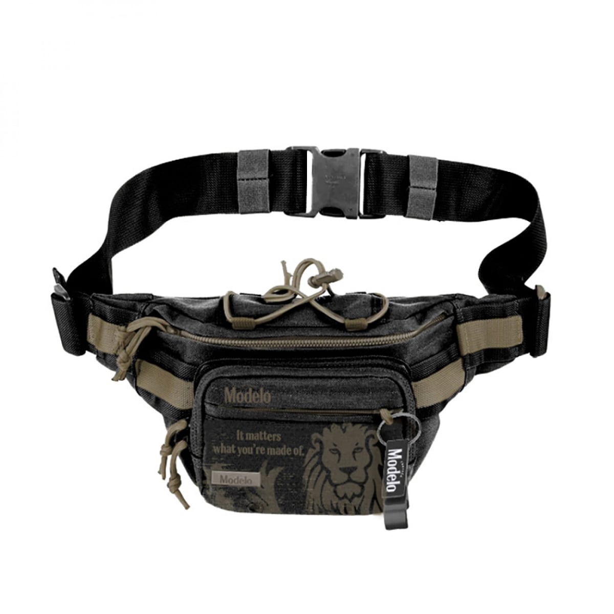 898737 Black Waist Pack with Bottle Opener