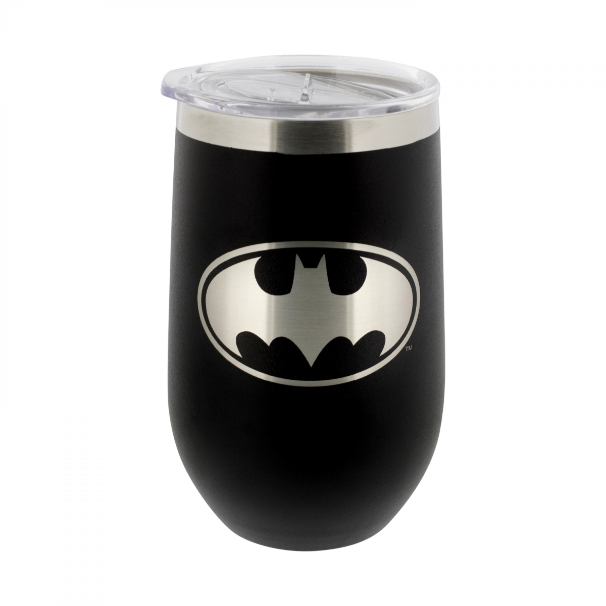 Picture of Batman 898722 16 oz Silver Logo Wine Tumbler
