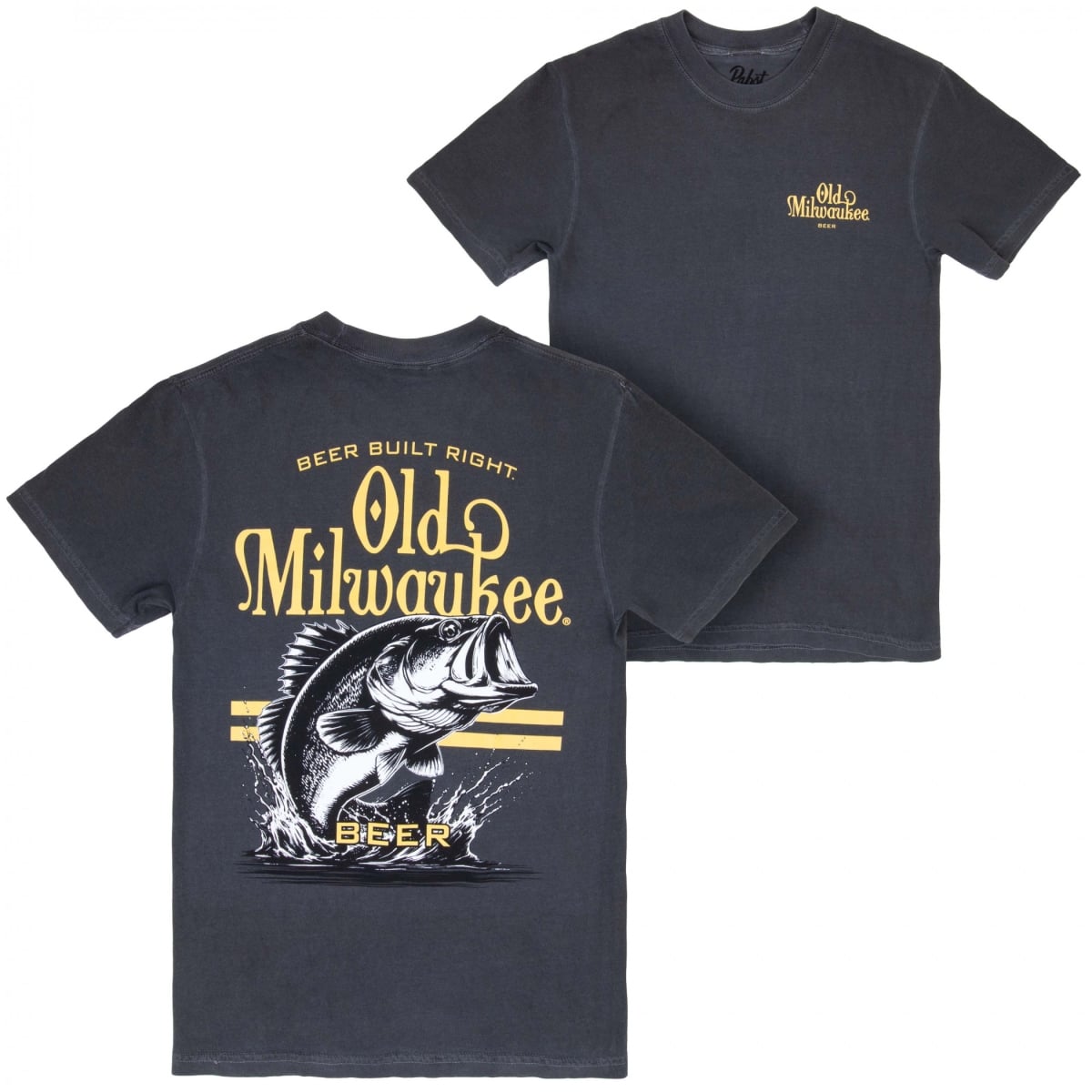 897083-medium  Bass Fishing Front & Back Print T-Shirt - Black - Medium