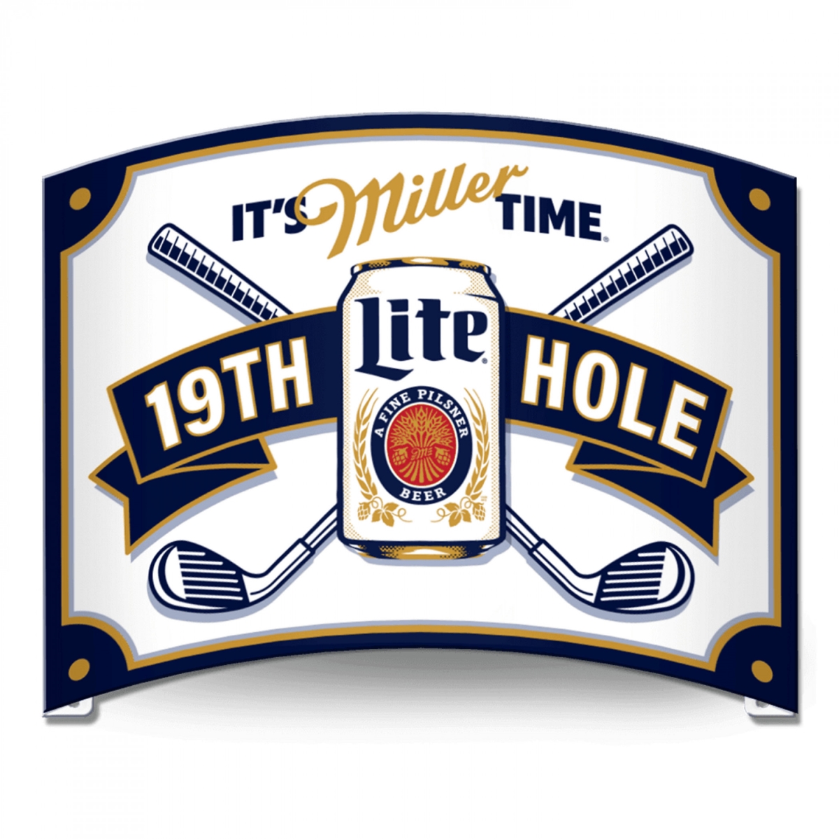899225 19th Hole Curved Tin Sign
