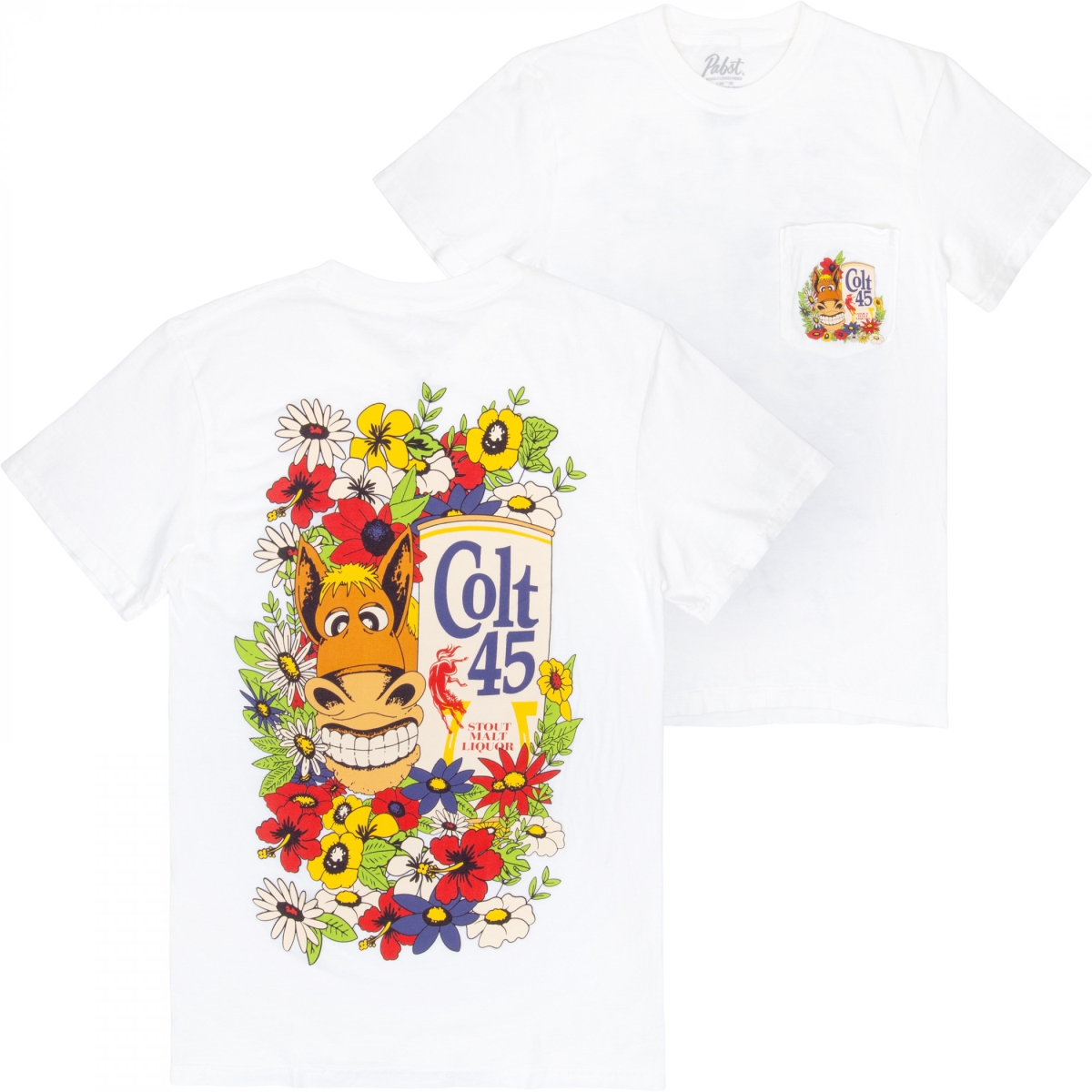 897062-small Floral White Front & Back Print T-Shirt - White - Small