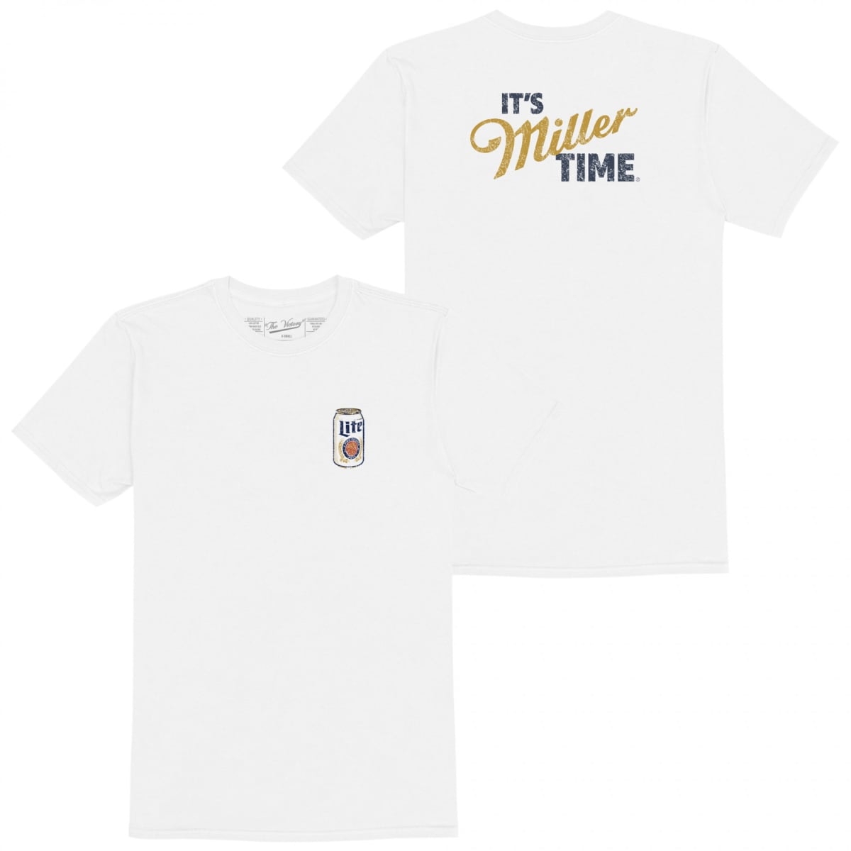 900132-large Can Icon Its Miller Time Front & Back Print Short Sleeve T-Shirt - Large