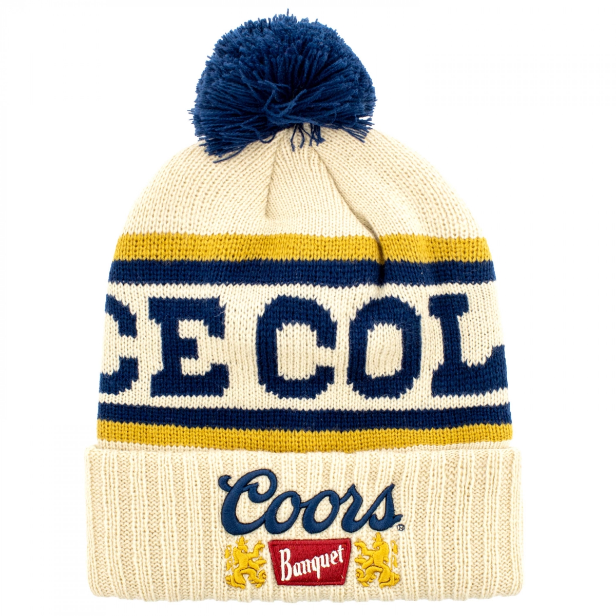896488 Banquet Ice Cold Cuffed Pom Beanie