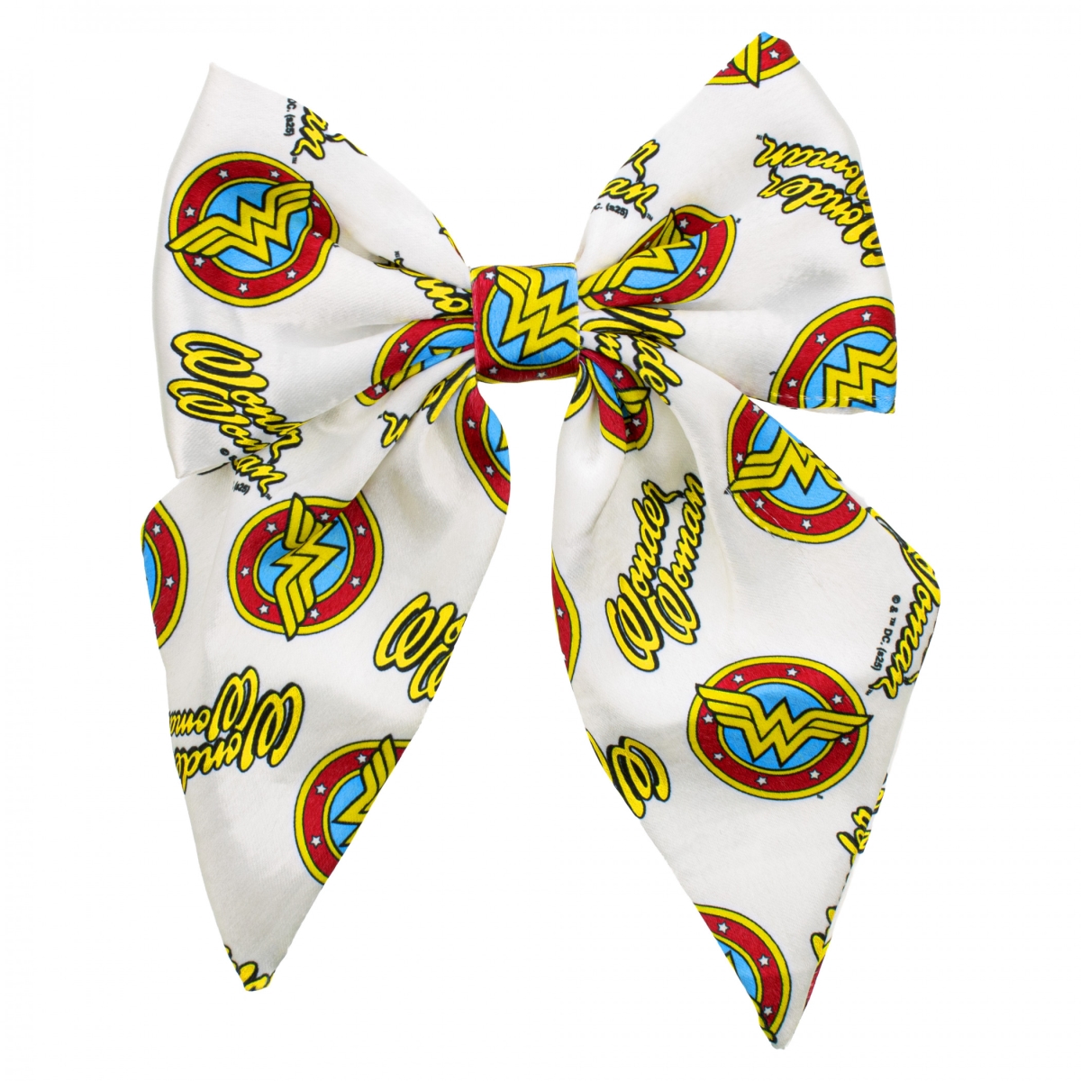 898742 7.5 in. Logo Pattern Hair Bow