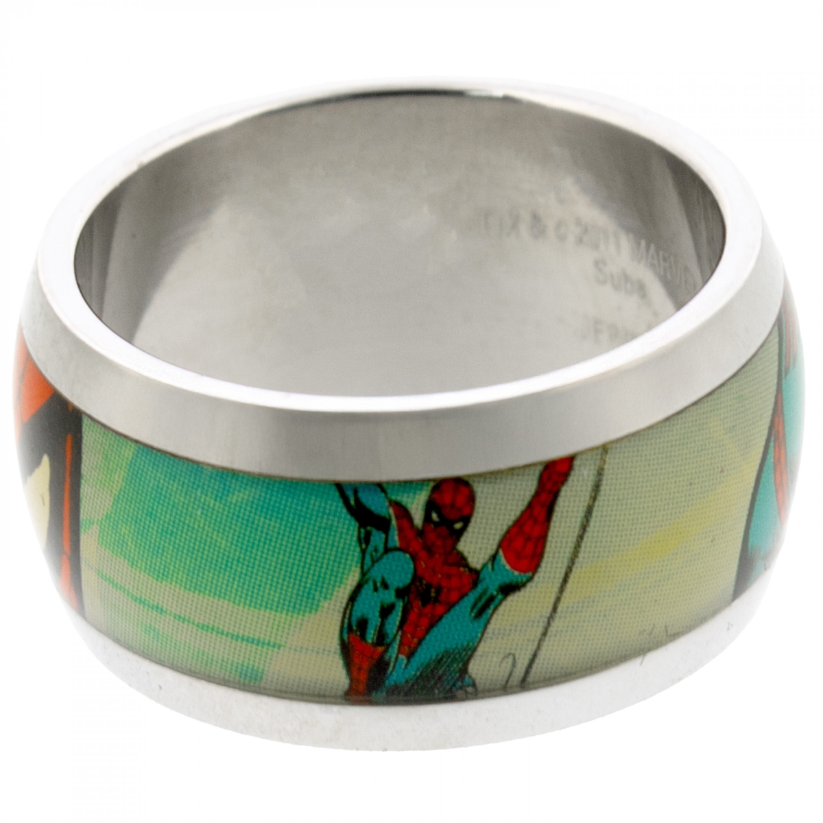 860774-size8 Comic Panels Graphic Ring - Size 8