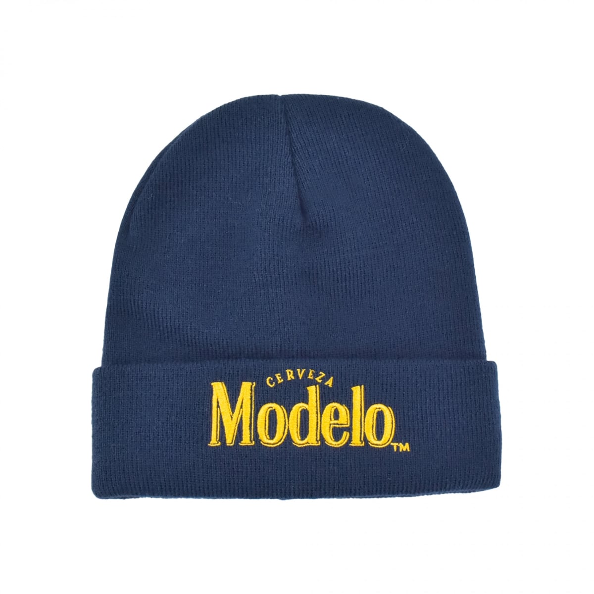 901238 Cerveza Navy Blue Knit Cuffed Beanie