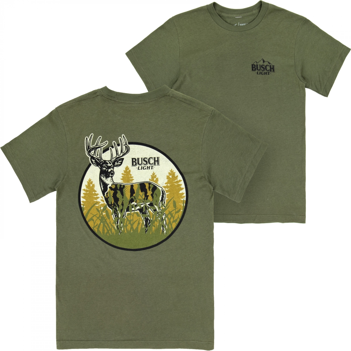898882-2xlarge Hunting Can Art Deer Frame Front & Back Print Short Sleeve T-Shirt - 2XL