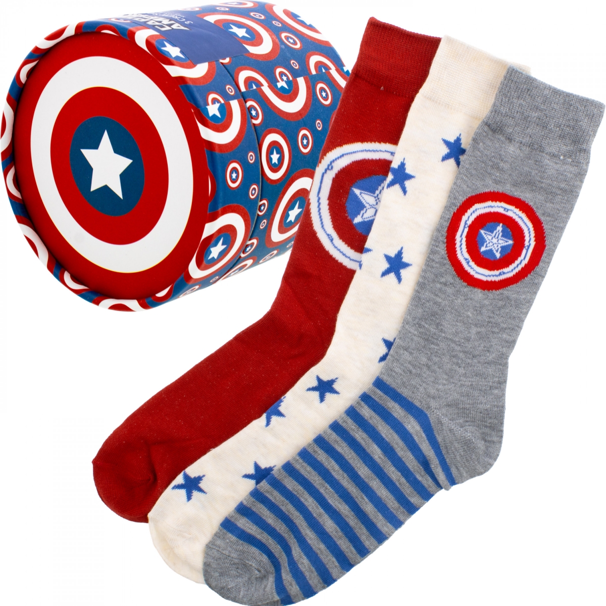897960 3 Pair Crew Socks in Shield Tin