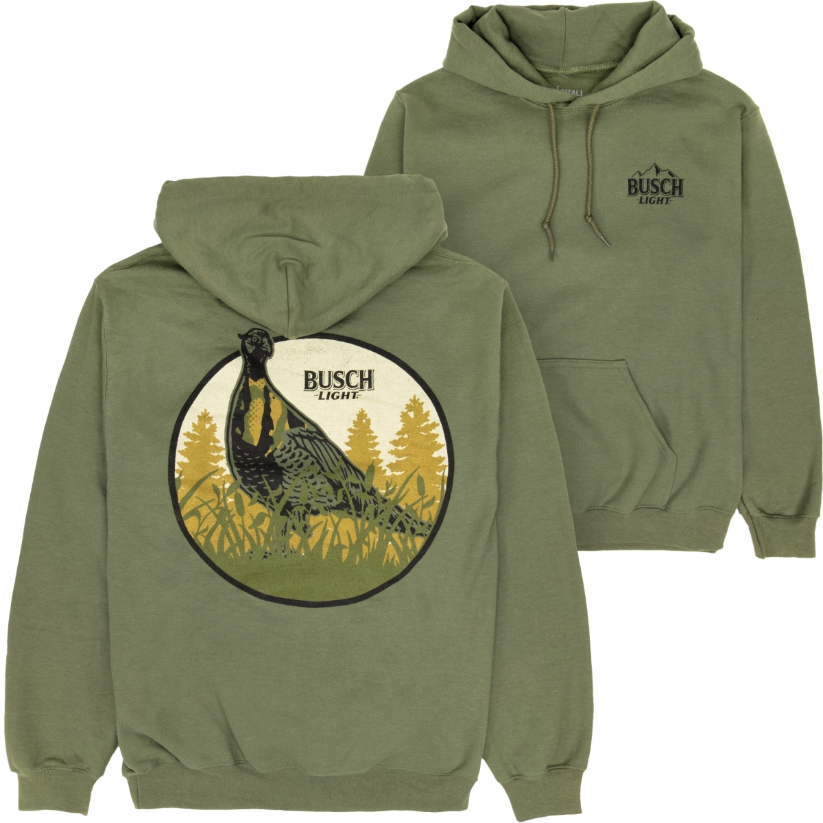 898903-3xlarge Hunting Can Art Pheasant Frame Front Back Print Hoodie - 3XL