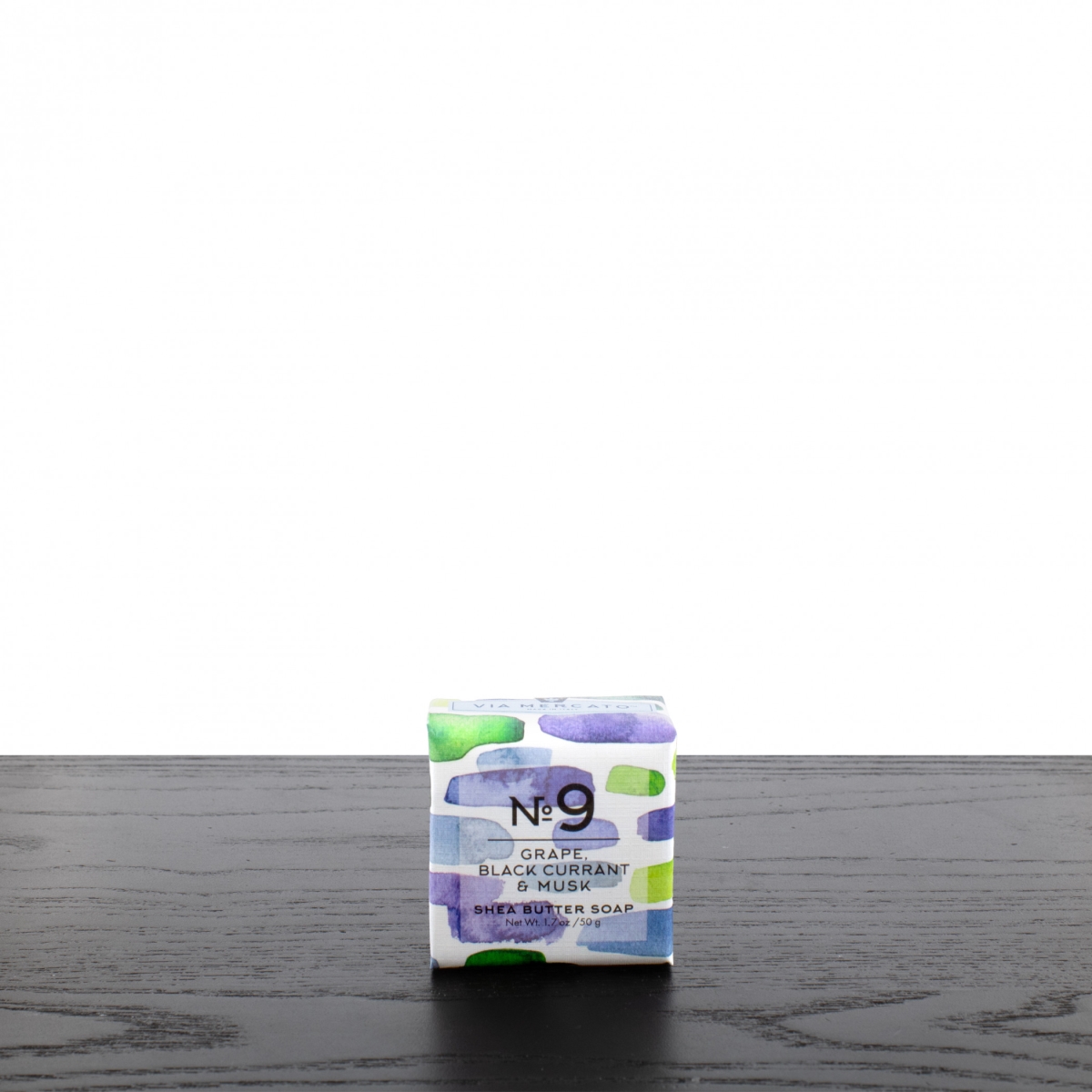 902526 50 gm Via Mercato No.9 Grape Black Currant Musk Shea Soap