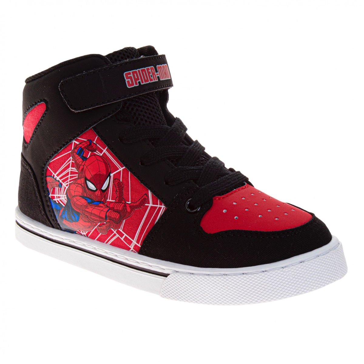 895354-size4 Web Swinging High Top Laced Kids Sneakers - Size 4
