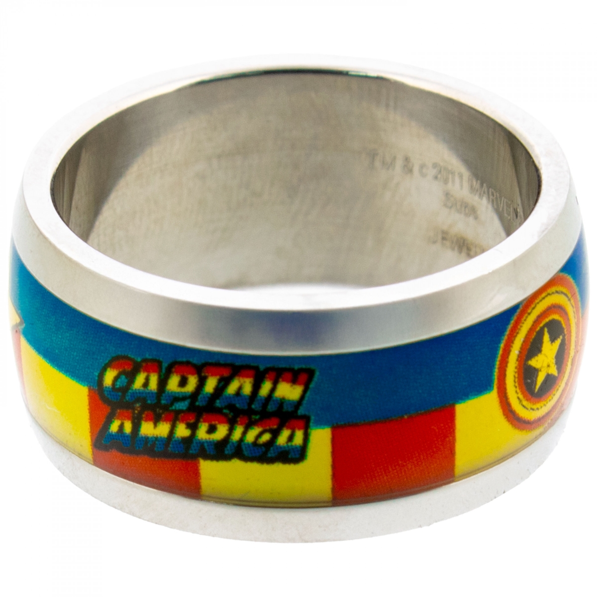 860786-size10 Shield Stainless Steel Ring - Size 10