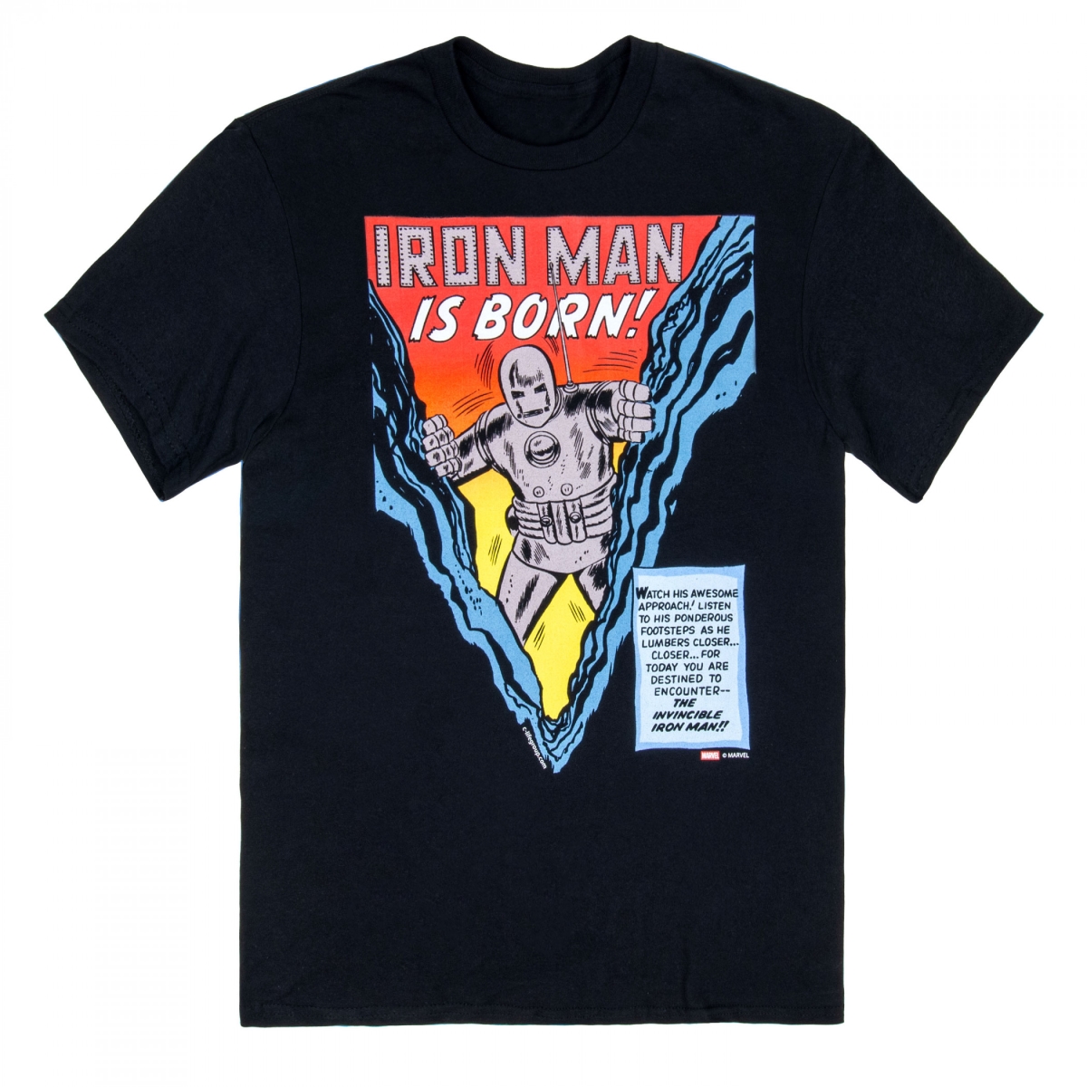 Iron Man 896619-large Is Born Comic Short Sleeve T-Shirt - Large
