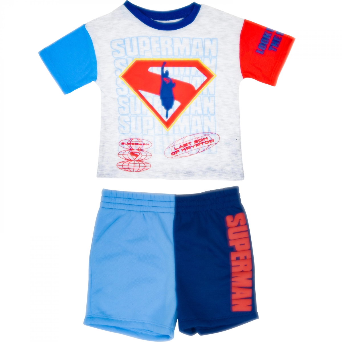 901636-size4 Red - White & Blue Boys Shirt & Shorts Set - Size 4 - 2 Piece