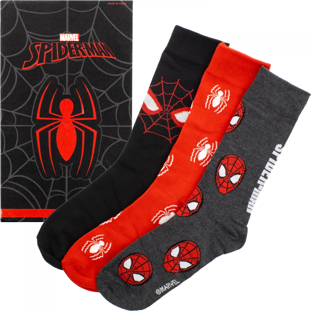 897936 3 Pair Icons Crew Socks in Glow in the Dark Box
