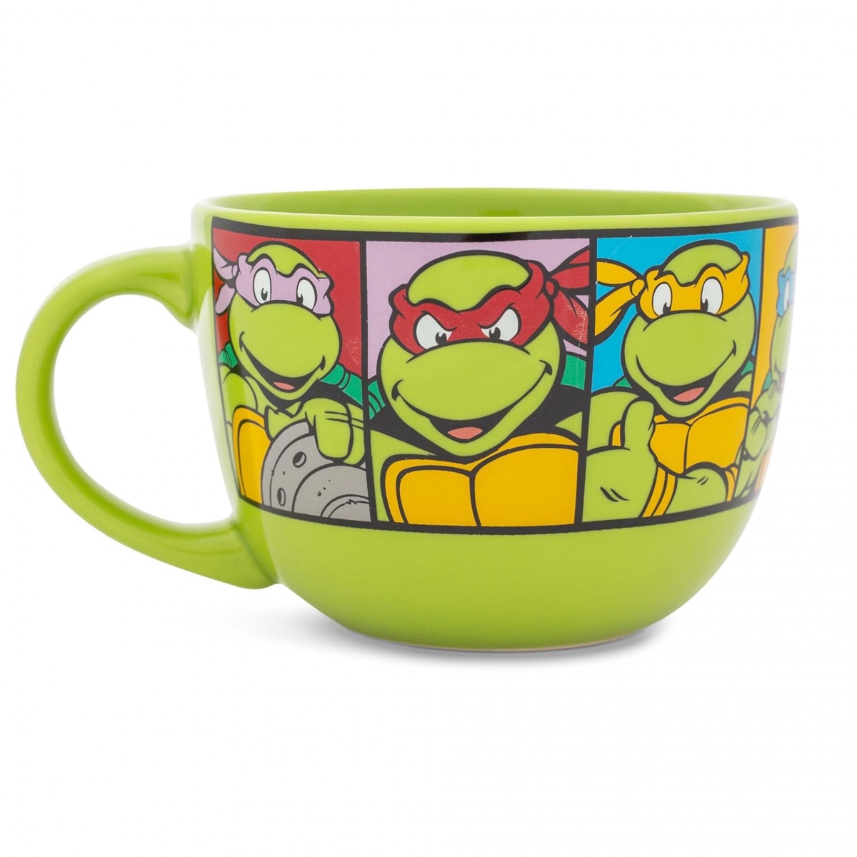 Picture of Teenage Mutant Ninja Turtles glswtmntgrdspmg 24 oz Character Grid Ceramic Soup Mug