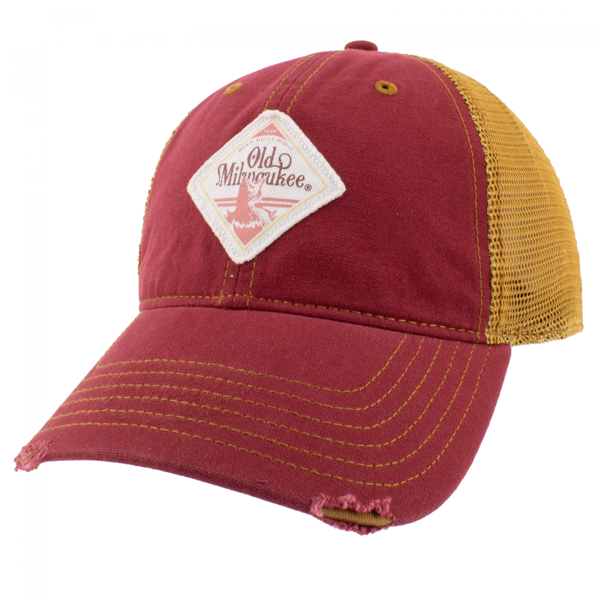 899901 Patch Distressed Mesh Back Hat