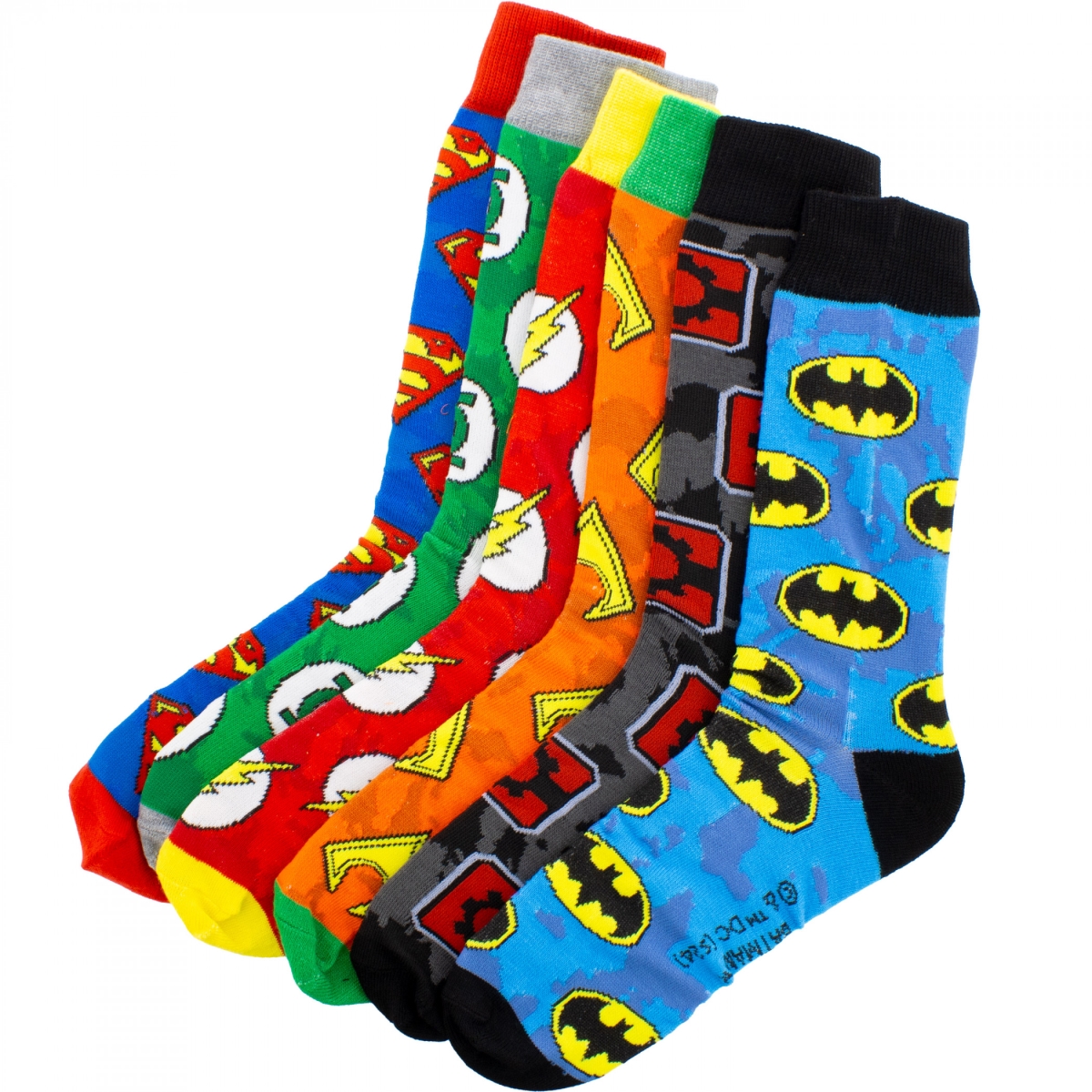 900050 DC Logos Crew Socks - Pack of 6